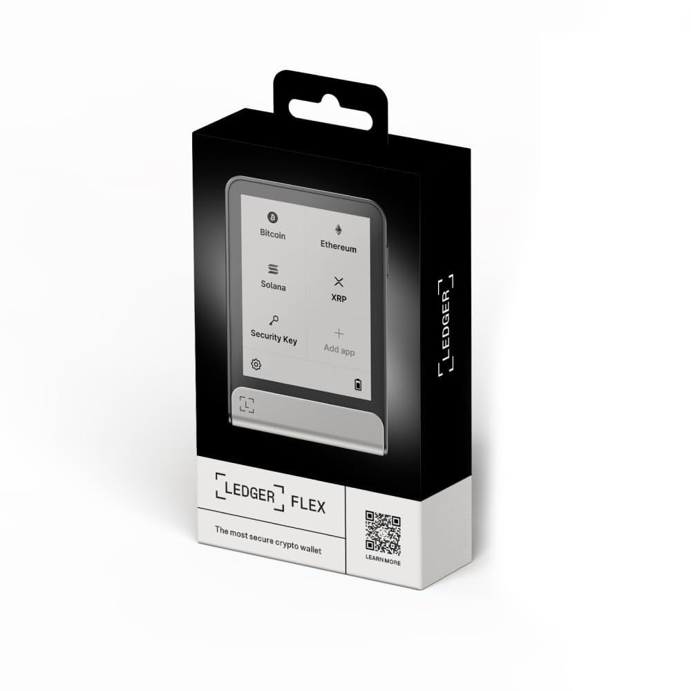 Ledger Flex + Magnet Folio (Bundle) - Now Including Ledger Recovery Key - Discover The World's Most intuitive Hardware Wallet, Enhanced with a Quick, Easy Backup Access
