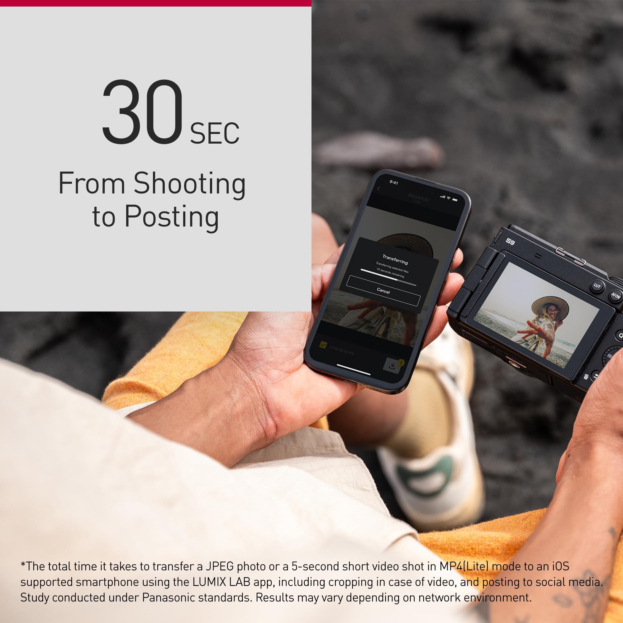 LUMIX S9 Full Frame Camera with 20-60mm F3.5-5.6 L Mount Lens, Compact Mirrorless Camera for Content Creators with Real Time LUT, Open Gate and Easy Sharing of Photos & Video – DC-S9KK (Black)