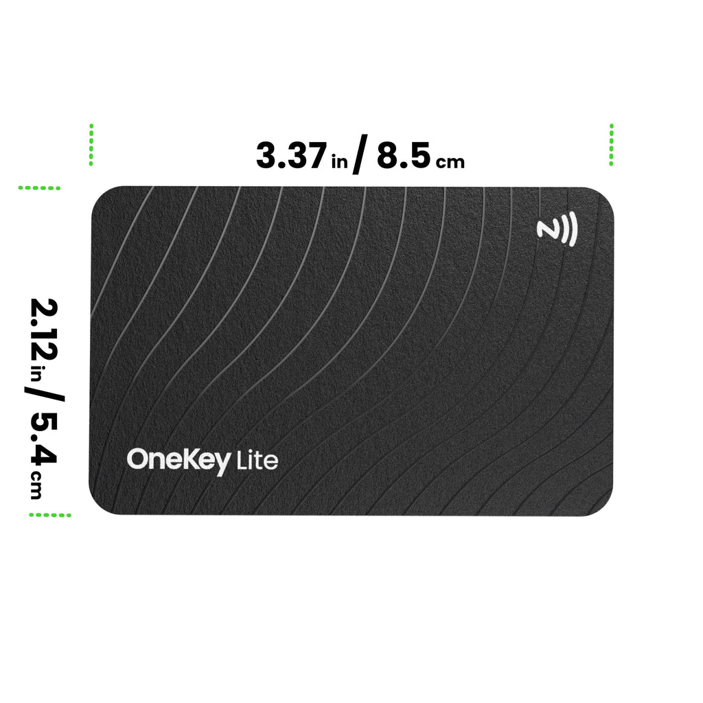 OneKey Lite - Crypto Seed Storage - Mnemonic Phrase Password Backup and Recovery Phrase Backup Card -Stored Phrase in the EAL 6+ Chip & NFC Near Field Communication- Work with APP